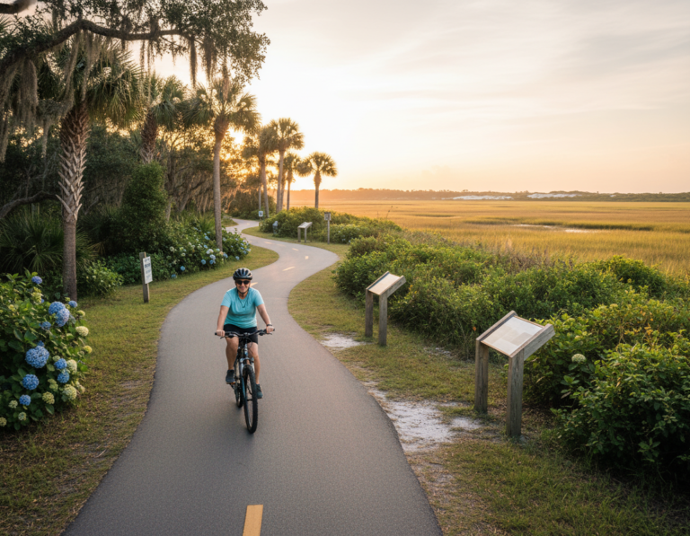 hidden cycling trails Hilton Head