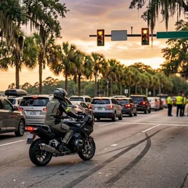 Motorcycle riders tend to notice things other drivers miss. Traffic backing up near Sea Pines Circle before tourists realize they’re in the wrong lane. Drivers drifting across Highway 278 while searching for beach access points or vacation rentals.