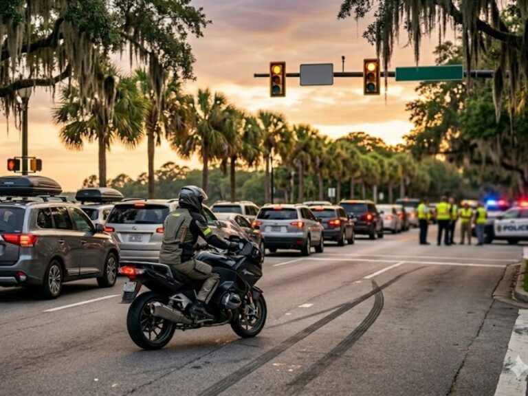 Motorcycle riders tend to notice things other drivers miss. Traffic backing up near Sea Pines Circle before tourists realize they’re in the wrong lane. Drivers drifting across Highway 278 while searching for beach access points or vacation rentals.